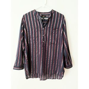 J. Crew Silver Threaded Top